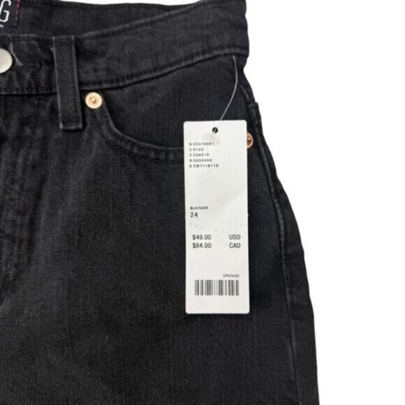 Bdg UO Mom High-Rise Denim Short In Black Womens Size 24 - Picture 4 of 5